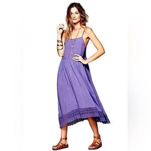 ⭐️Free People Easy Breezy Crochet Bottom Trim Maxi Slip